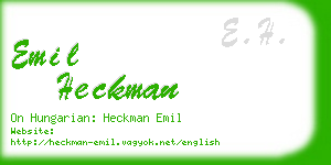 emil heckman business card